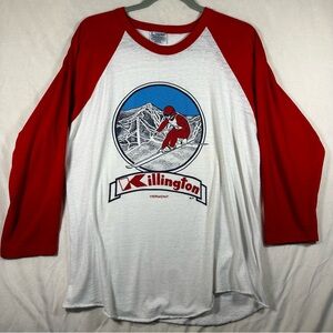 •SOLD• Vintage Killington Vermont Red and White Raglan Tee